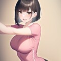 ストレッチ運動をする奥さん 5枚目