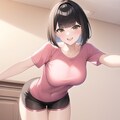 ストレッチ運動をする奥さん 2枚目