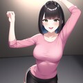 ストレッチ運動をする奥さん 6枚目