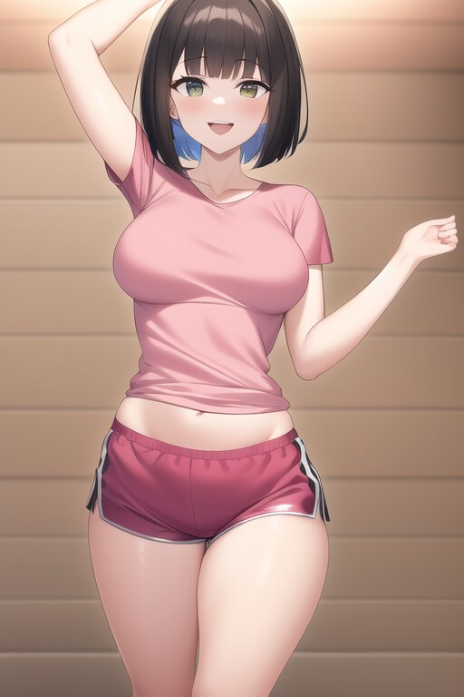 ストレッチ運動をする奥さん