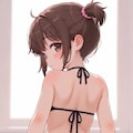半ケツ水着少女 2枚目