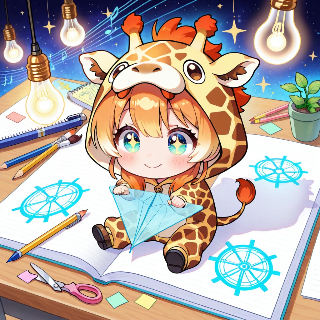 楽しいアイデアが溢れて止まらないキリン着ぐるみちび子ちゃん