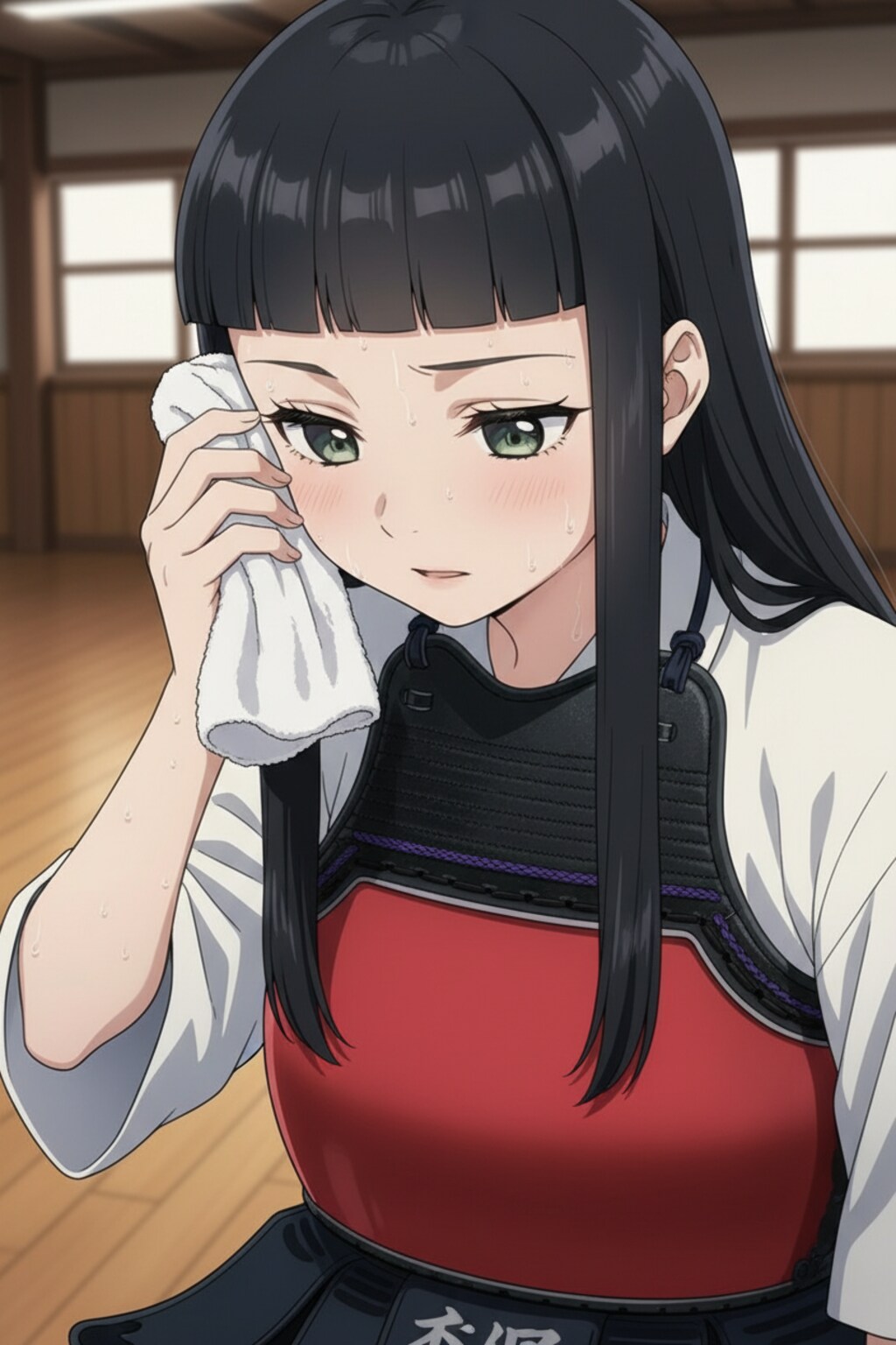 汗の滴る剣道少女