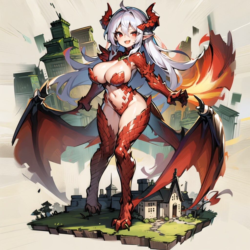 Sarrona the giantess dragon girl