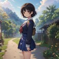 田舎のJK通学風景 2枚目