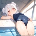 白髪ちゃんa8-スクール水着 2枚目