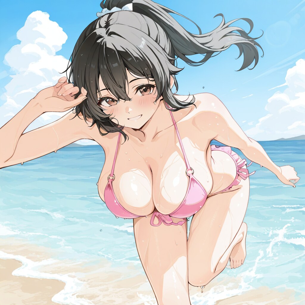 ビーチと女の子