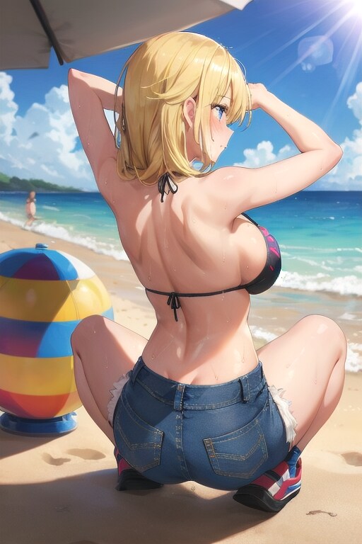 【水着】金髪姉ちゃん