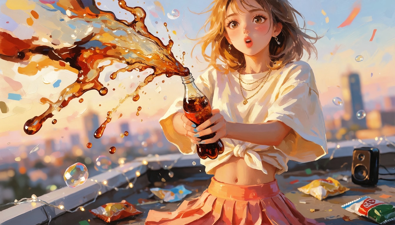 コーラで描く