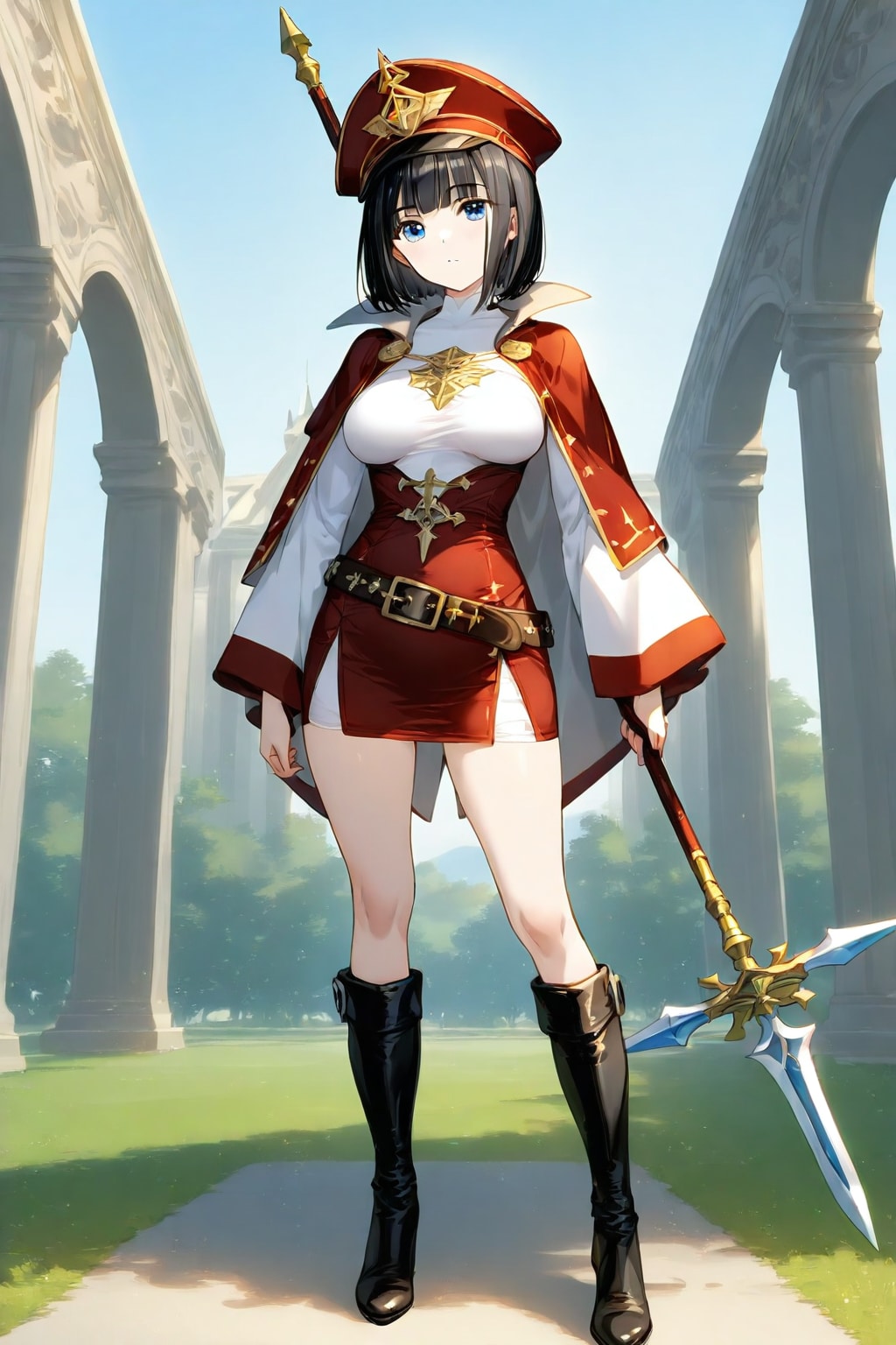 幻想の草原に、聖教会にいる高位の女1-2-1 | の人気AIイラスト・グラビア