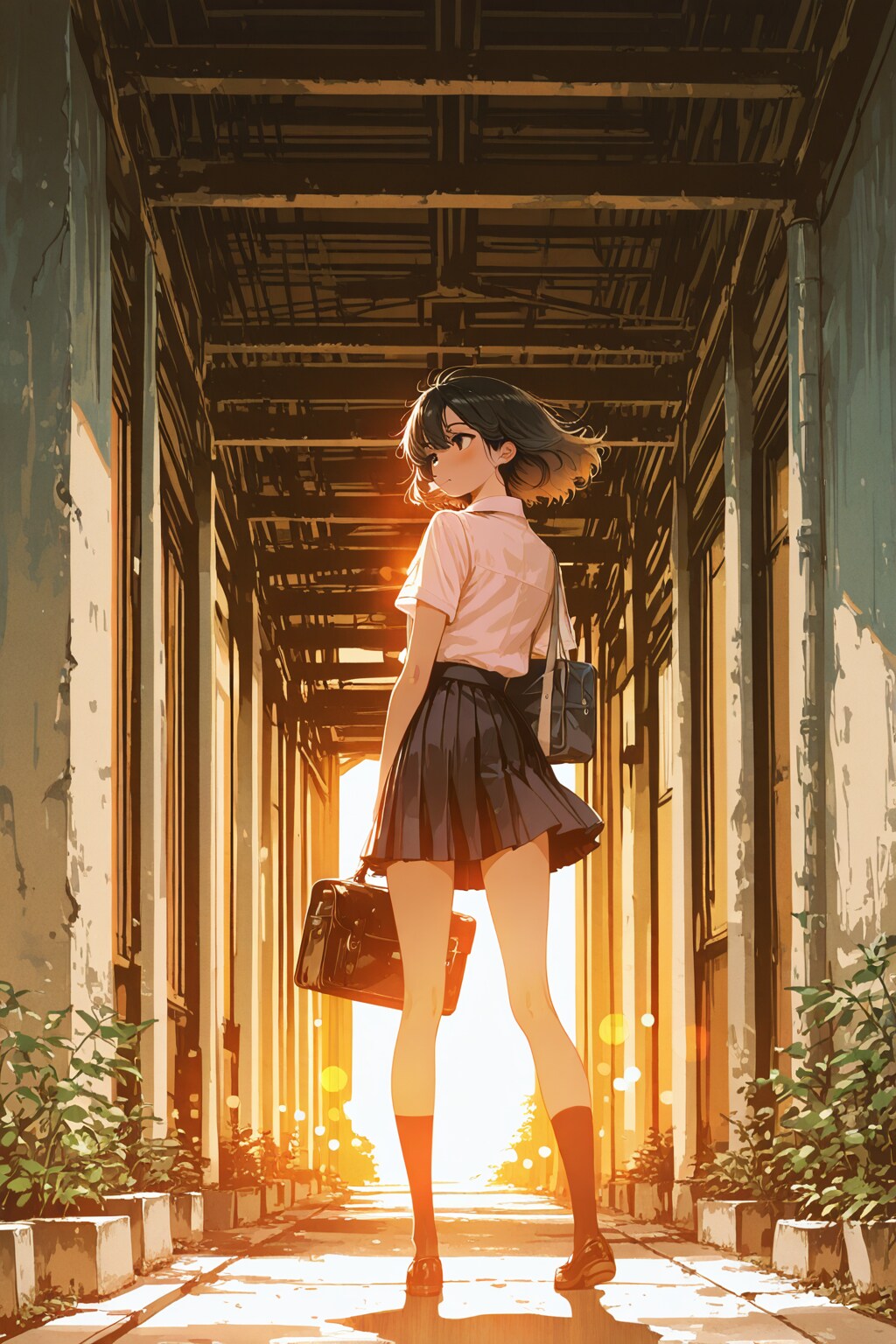 レトロ通学路(2 | の人気AIイラスト・グラビア