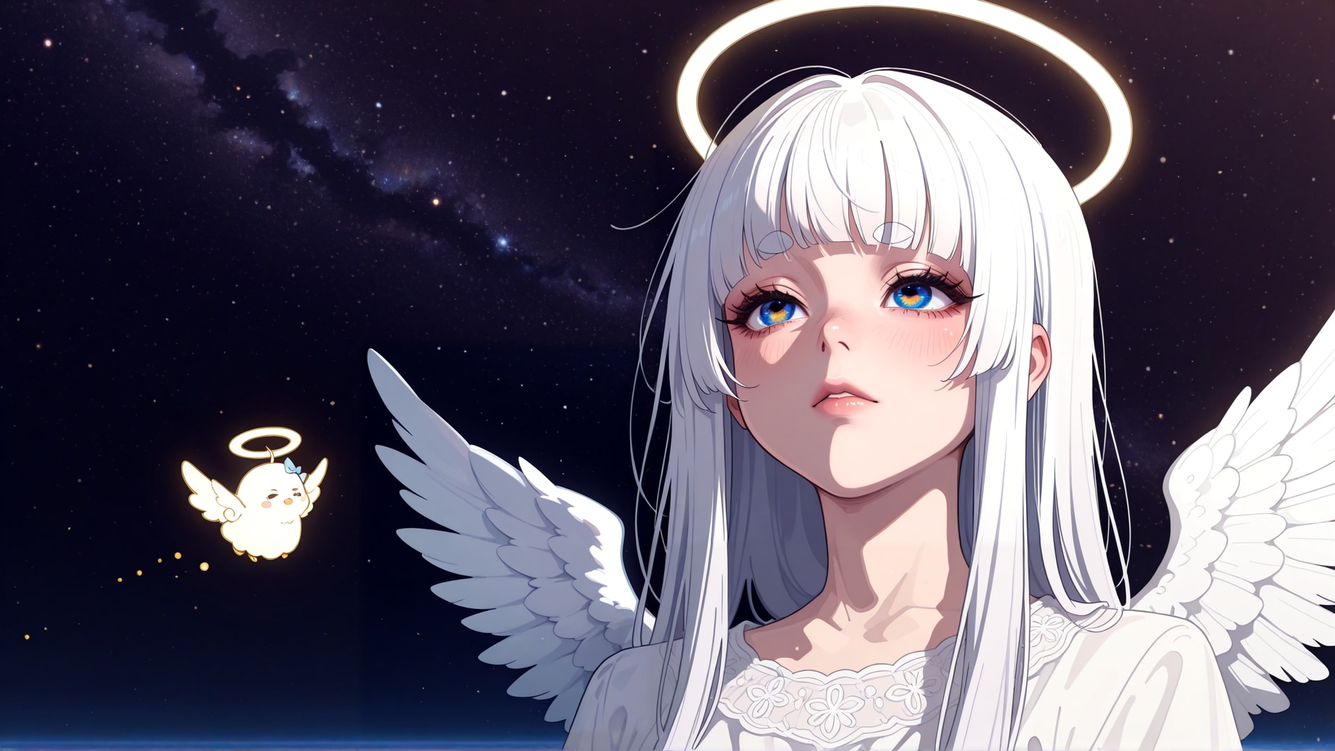 いやな仕事や面倒そうな話は宇宙猫顔で乗り切る駄天使 | の人気AIイラスト・グラビア