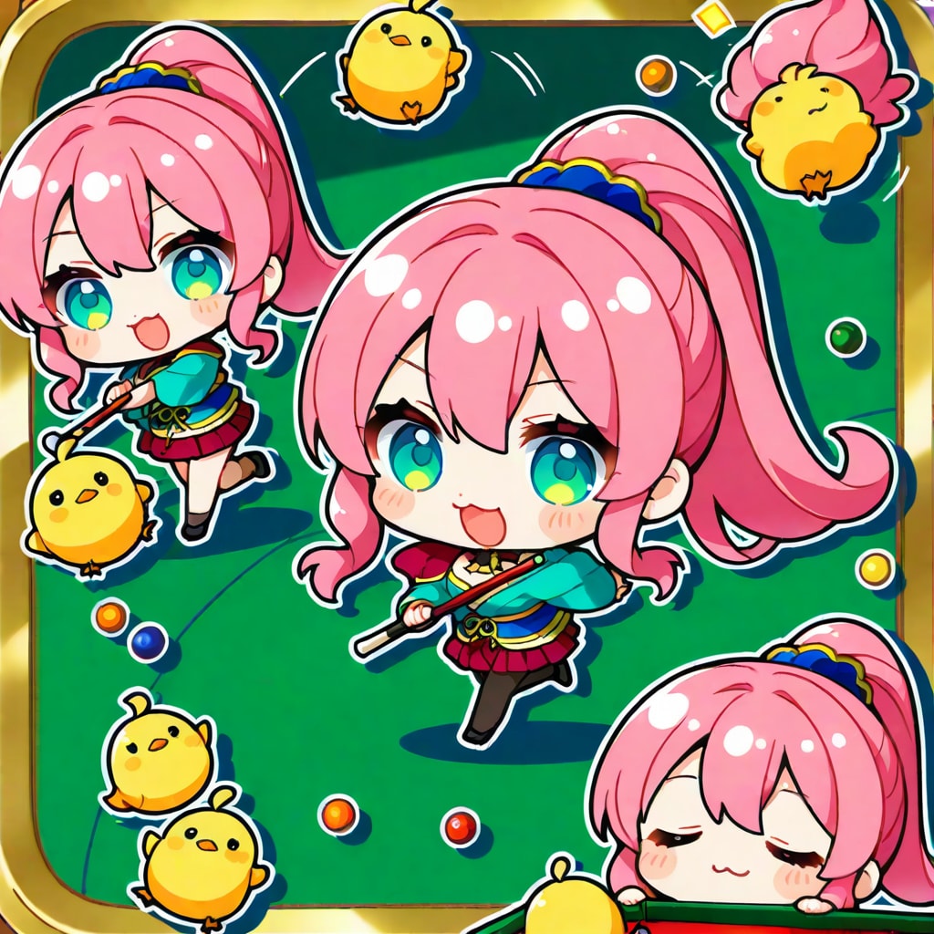 ひよことピンク髪ちゃん