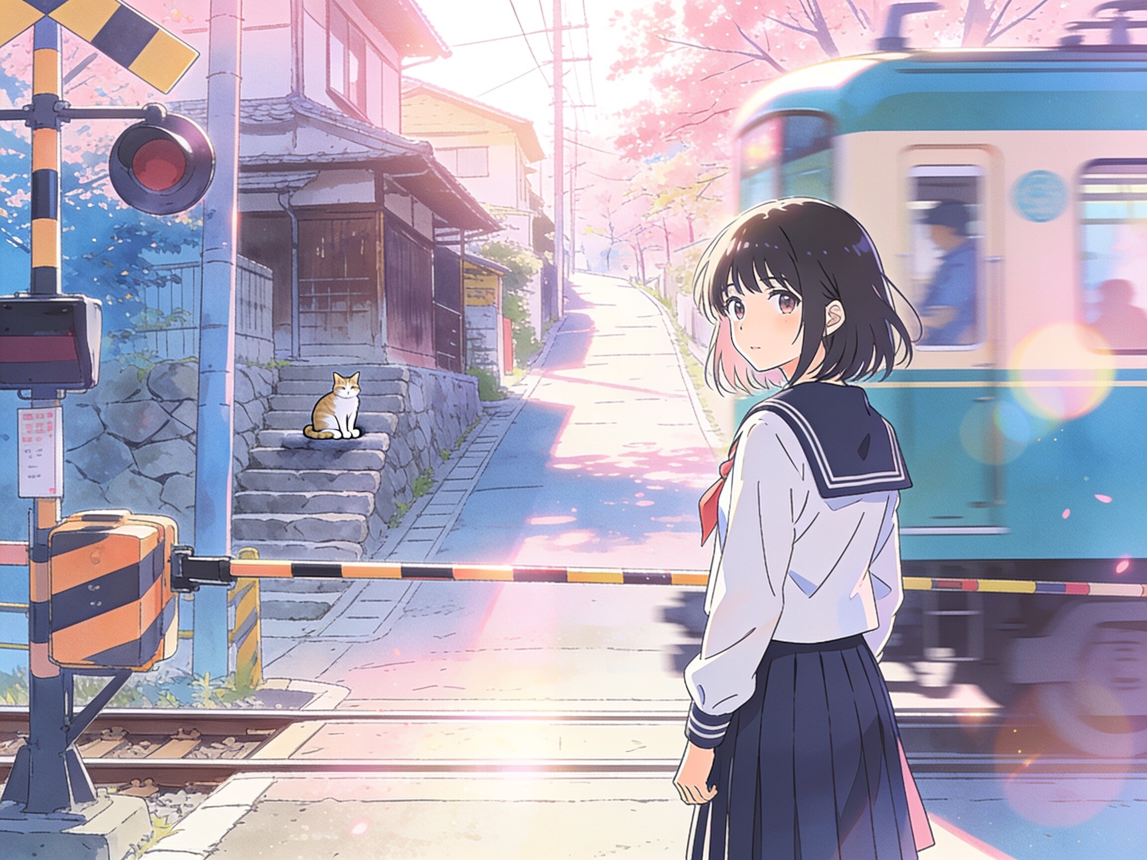 踏切の向こう側