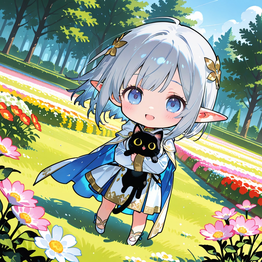 ちっちゃいエルフ銀姫 | の人気AIイラスト・グラビア