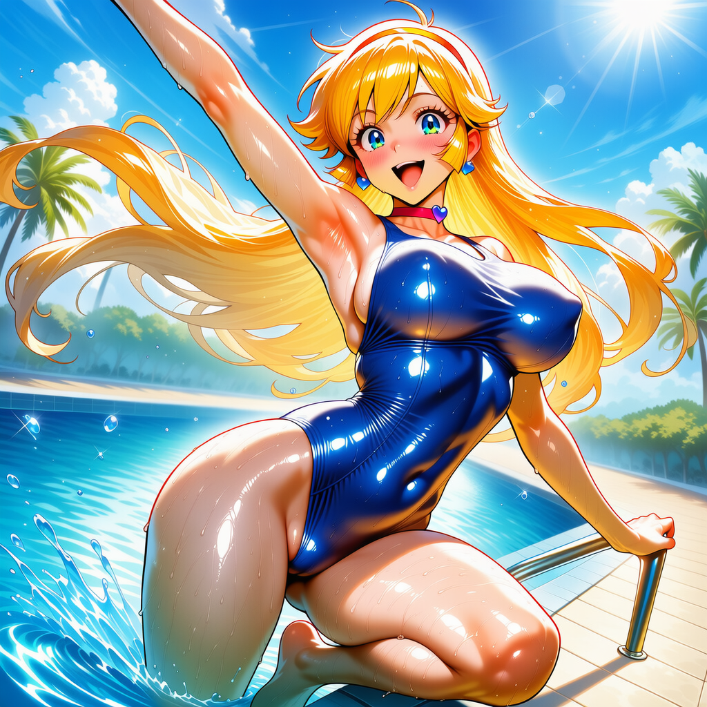 ハニーさんの水着姿ですの