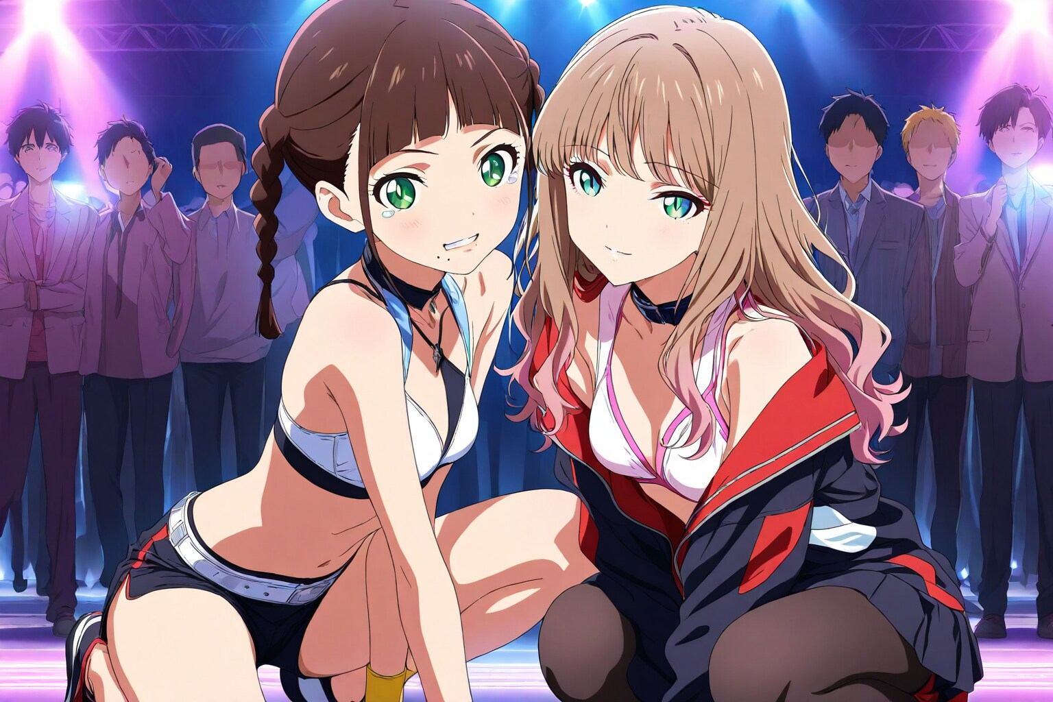 校内にて