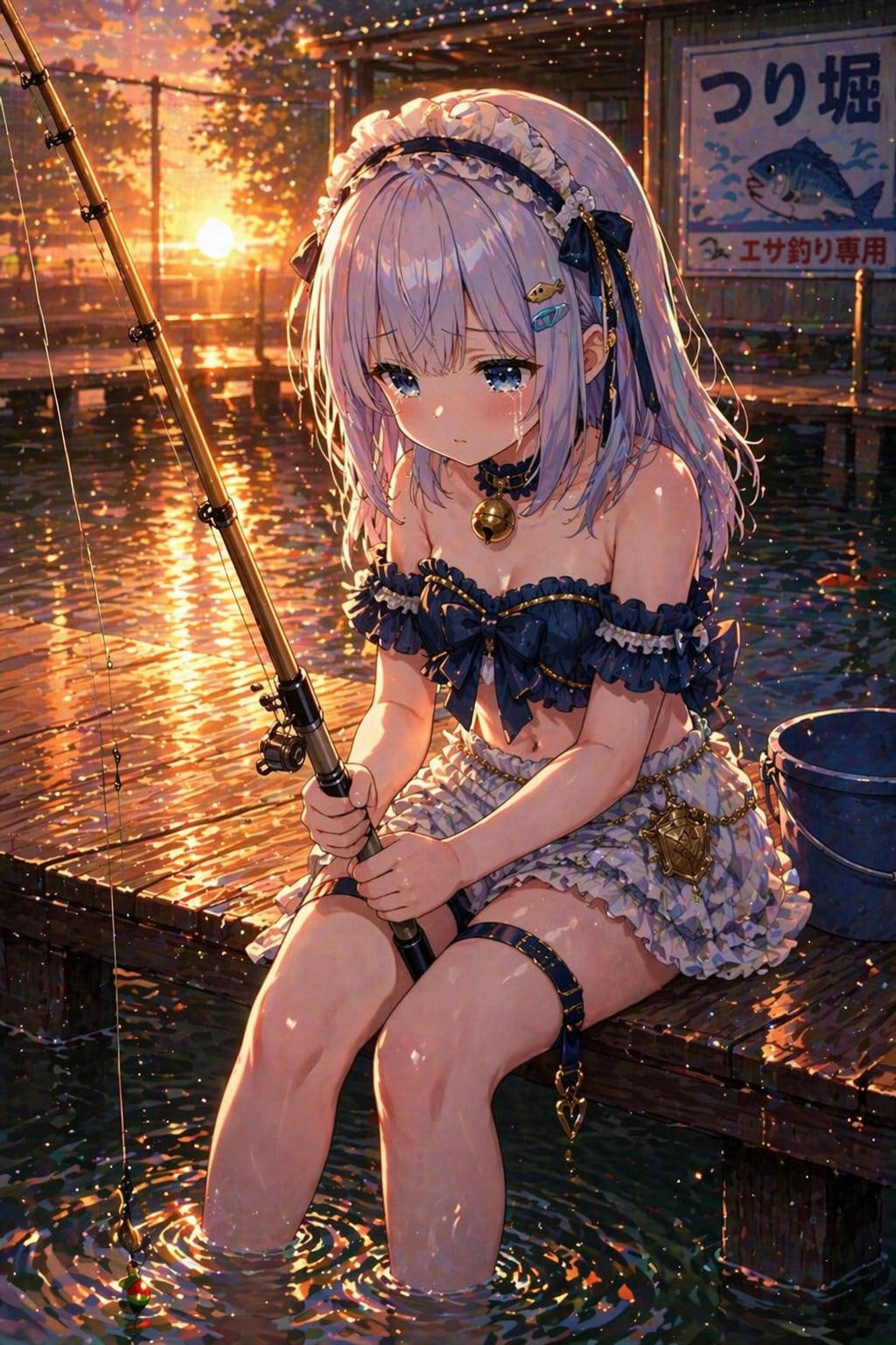 夕映えの釣り堀、こぼれそうな想い