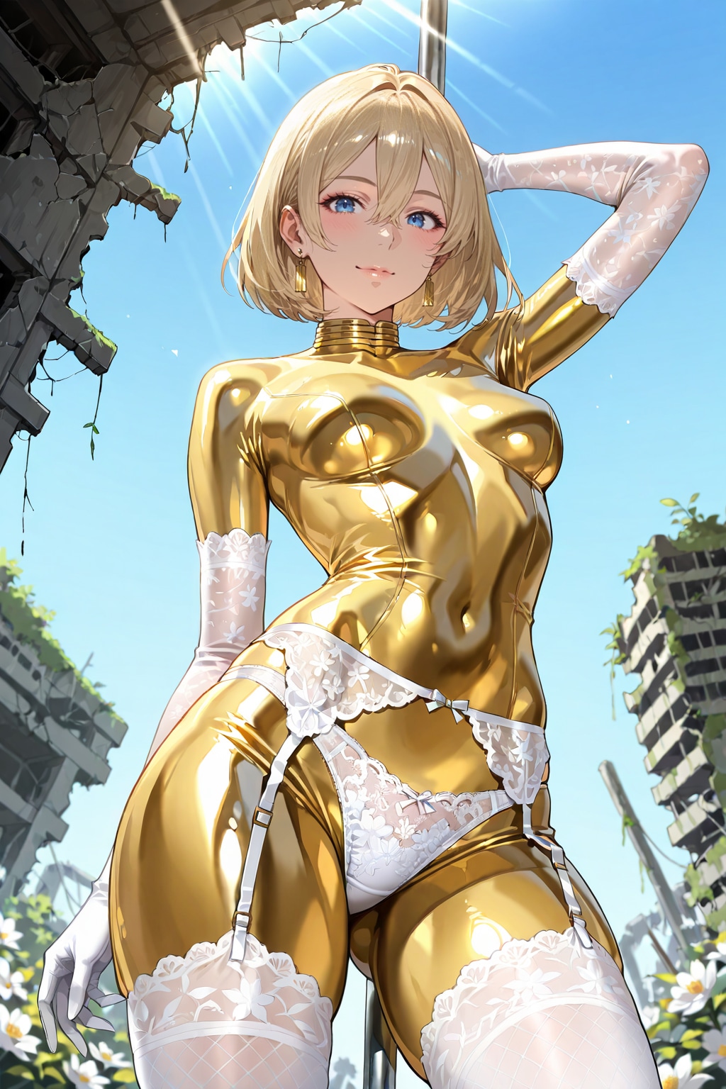 ランジェリーボディスーツ