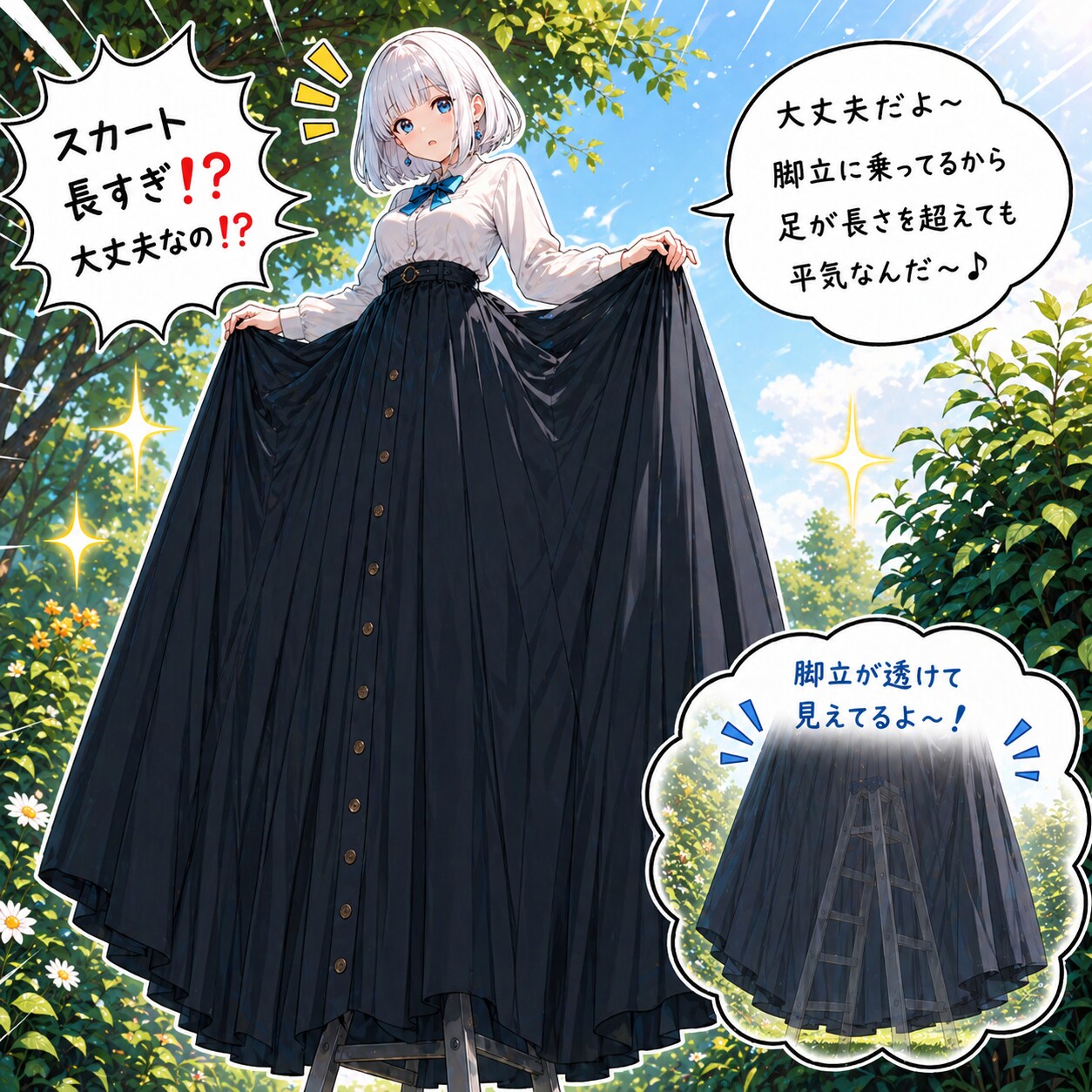 ロングスカートが好きな白髪光莉さん