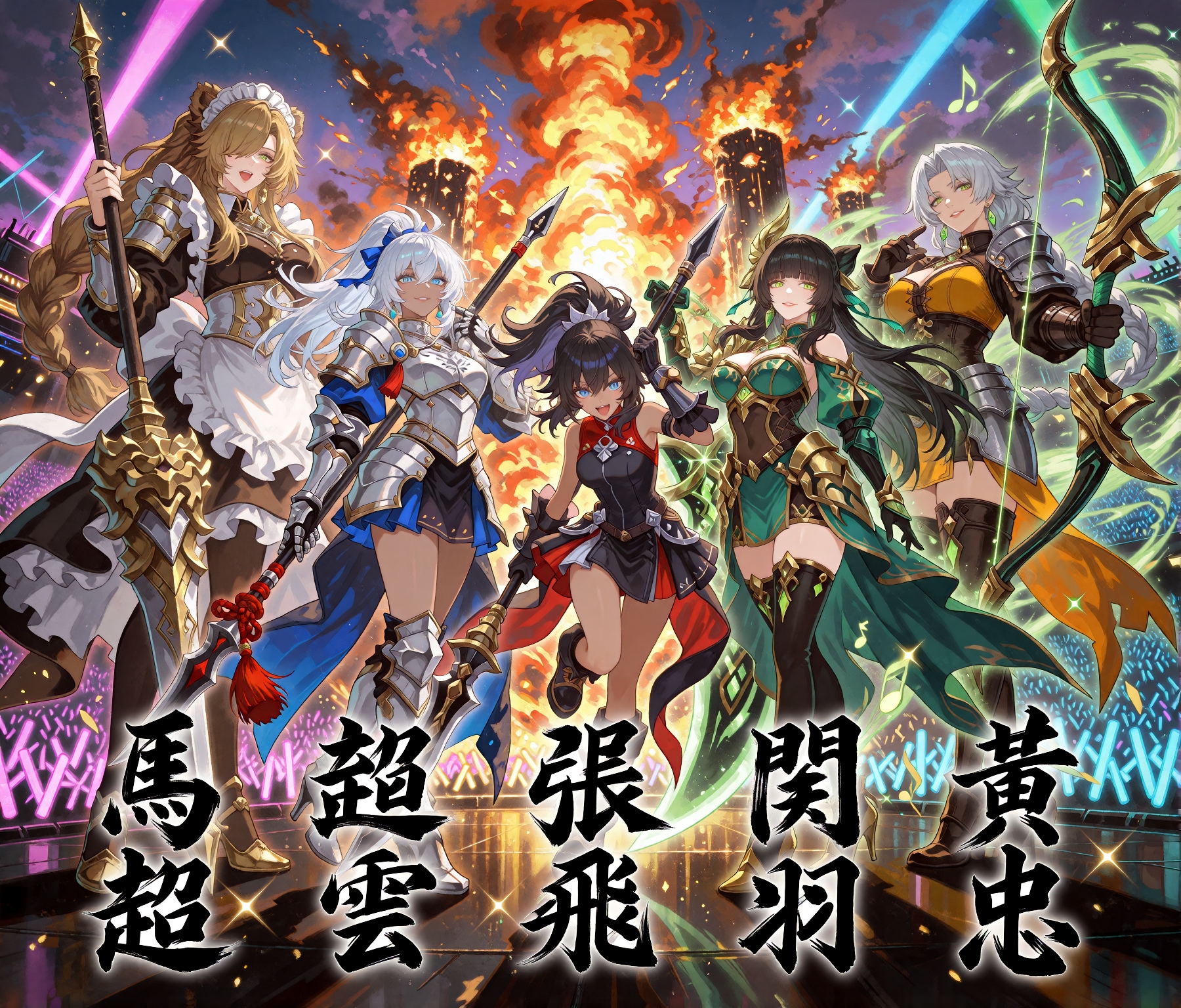 アイドル五虎将【Krea-2】 | の人気AIイラスト・グラビア
