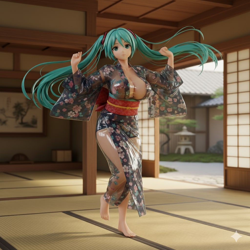 お座敷で踊る ミクさん