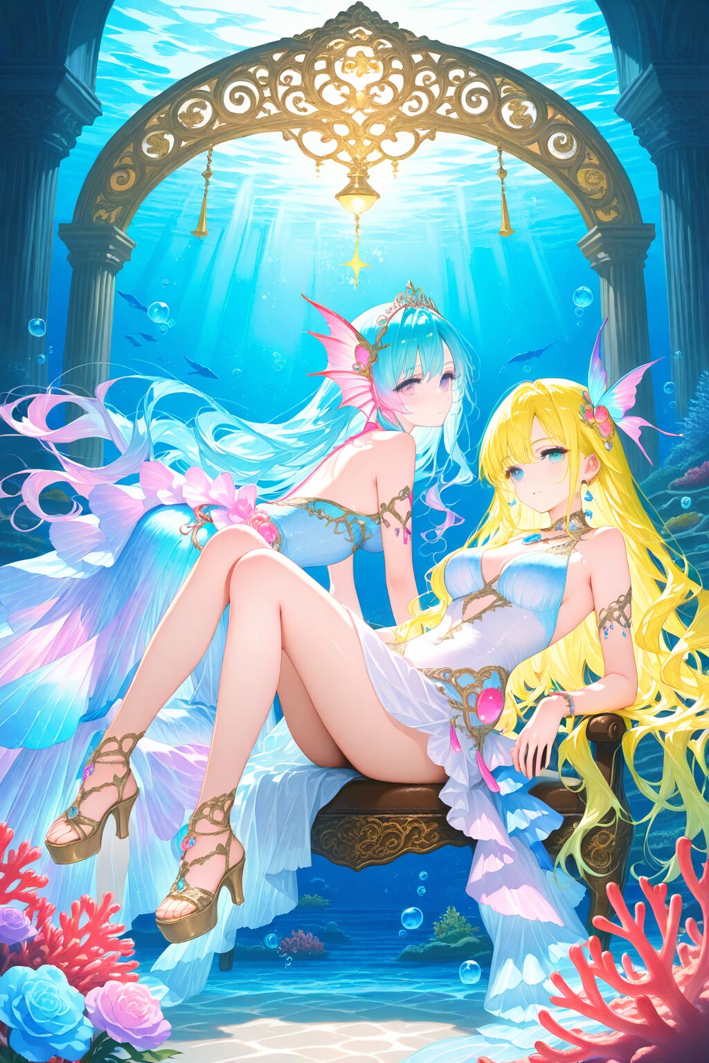 人魚化 | の人気AIイラスト・グラビア