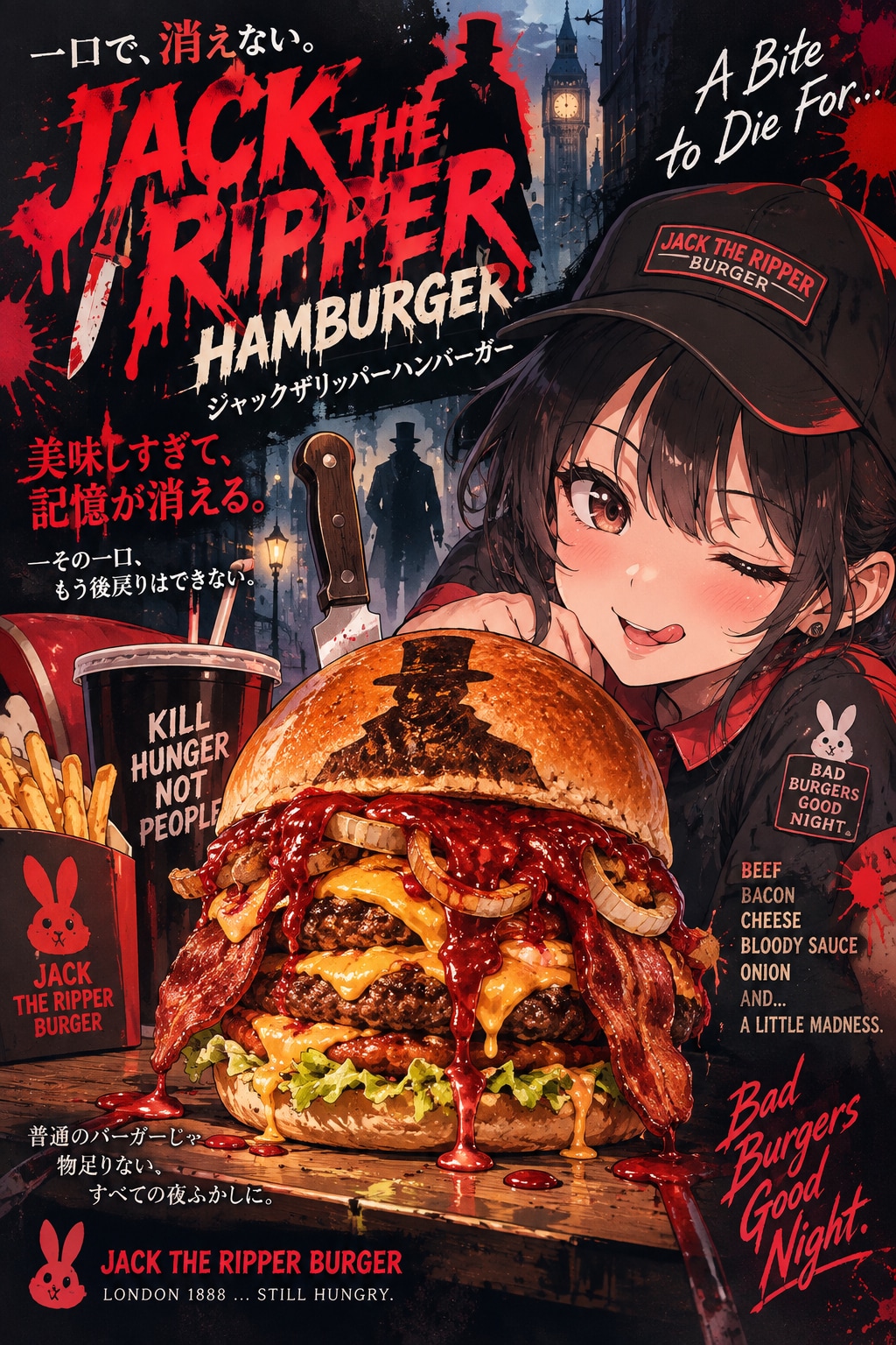 切り裂きジャックバーガー | の人気AIイラスト・グラビア