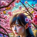 桜の少女とステンドグラス 5枚目
