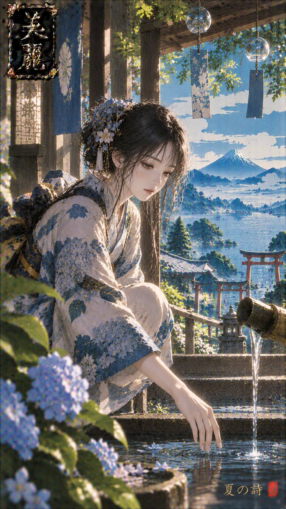Beautiful Japanese-style illustration / 和風美麗イラスト #patreon #ChatGPT #kimono #wafuu #美麗 #和風 #美麗アート #be | の人気AIイラスト・グラビア
