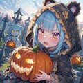 月とくまさん、ハロウィン残り🎃 3枚目