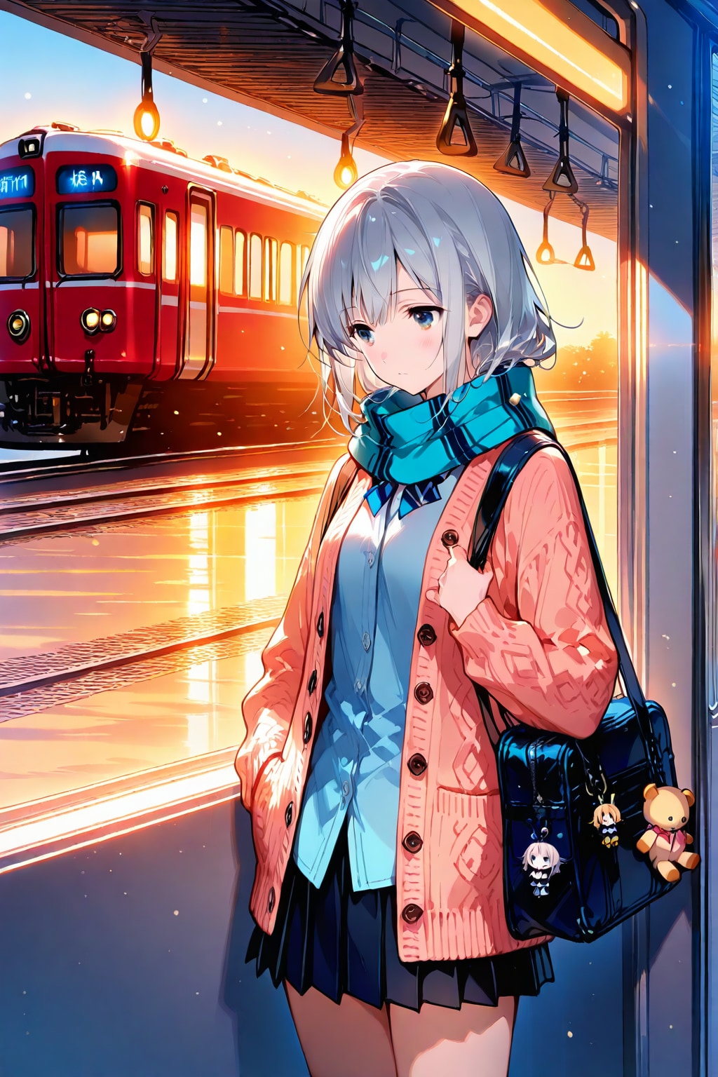 夜明けのホームで
