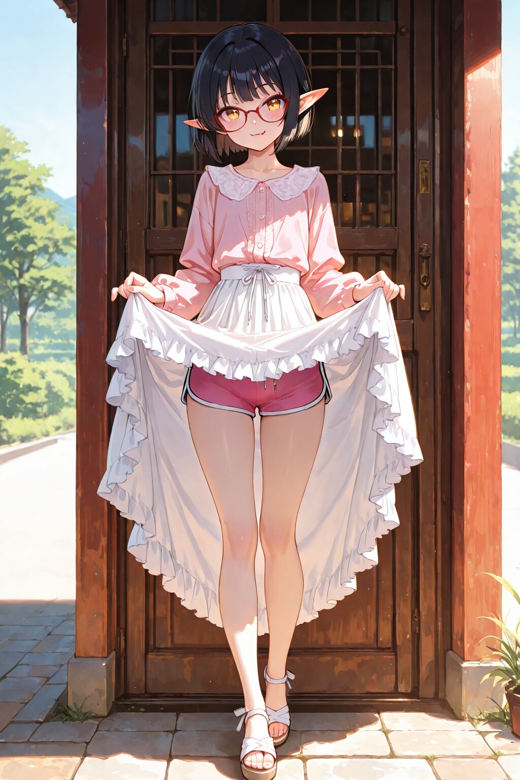 Izumi-chan showing her shorts