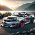 三菱ランサーエボリューションオープンカーのドリ車 4枚目