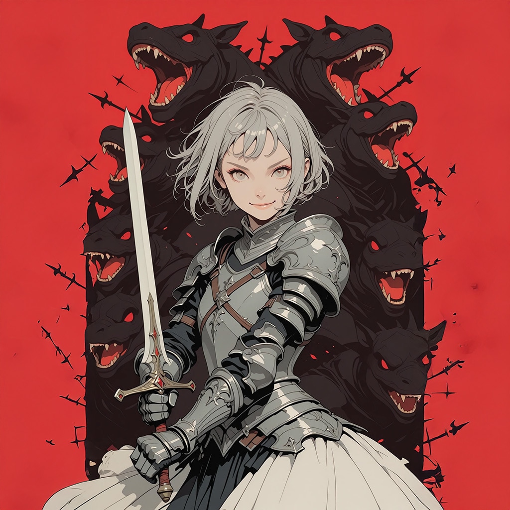 灰髪の騎士『不敵に笑う』