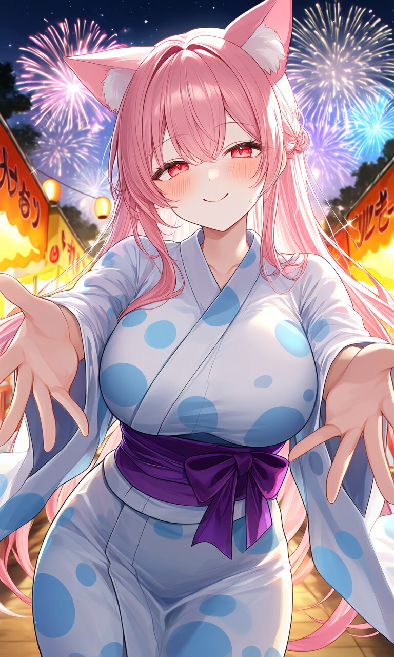 ネフィ‪💕︎︎の一緒に屋台回ろう‼️ | の人気AIイラスト・グラビア