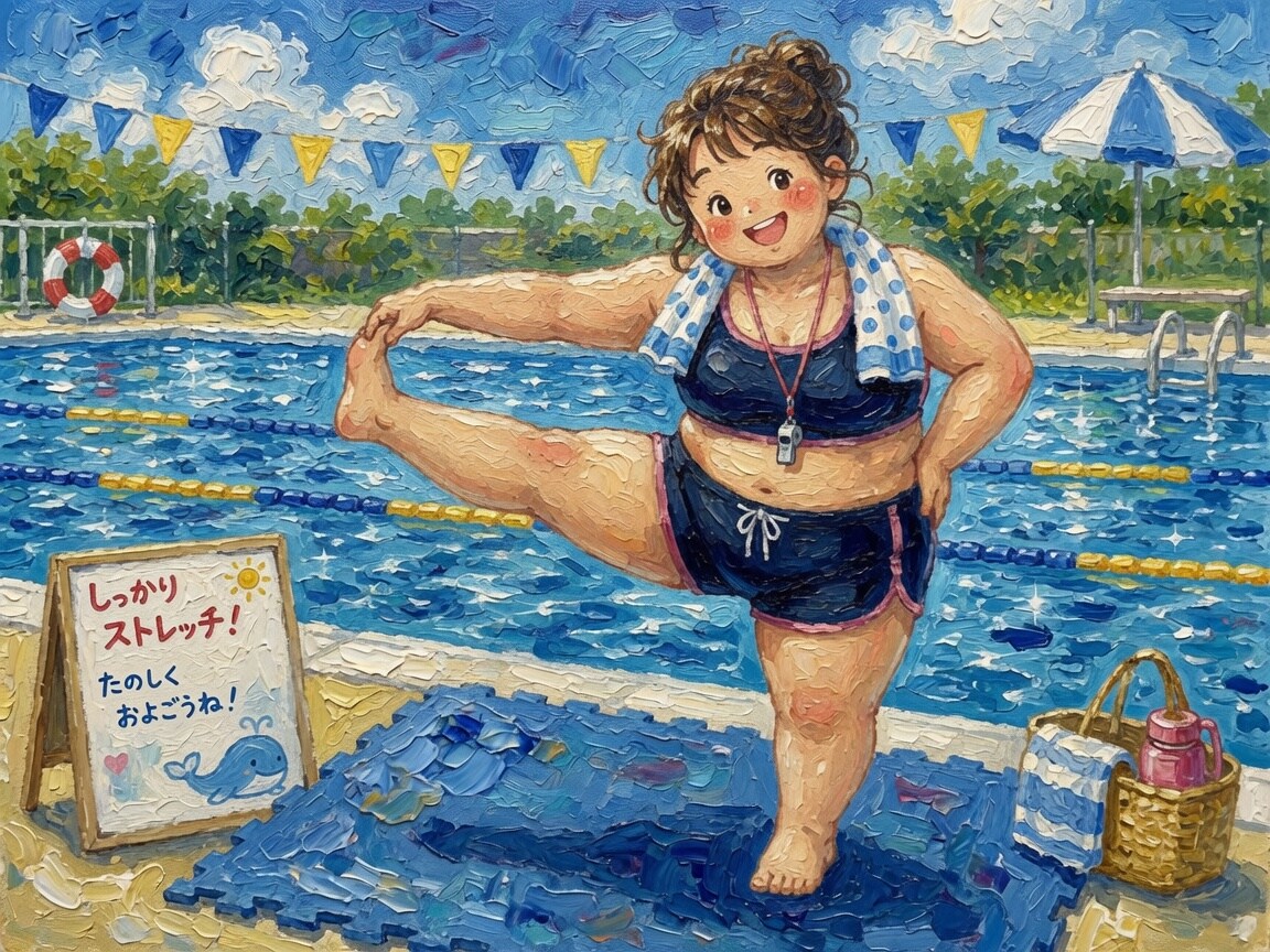 ストレッチ中なおねえさん