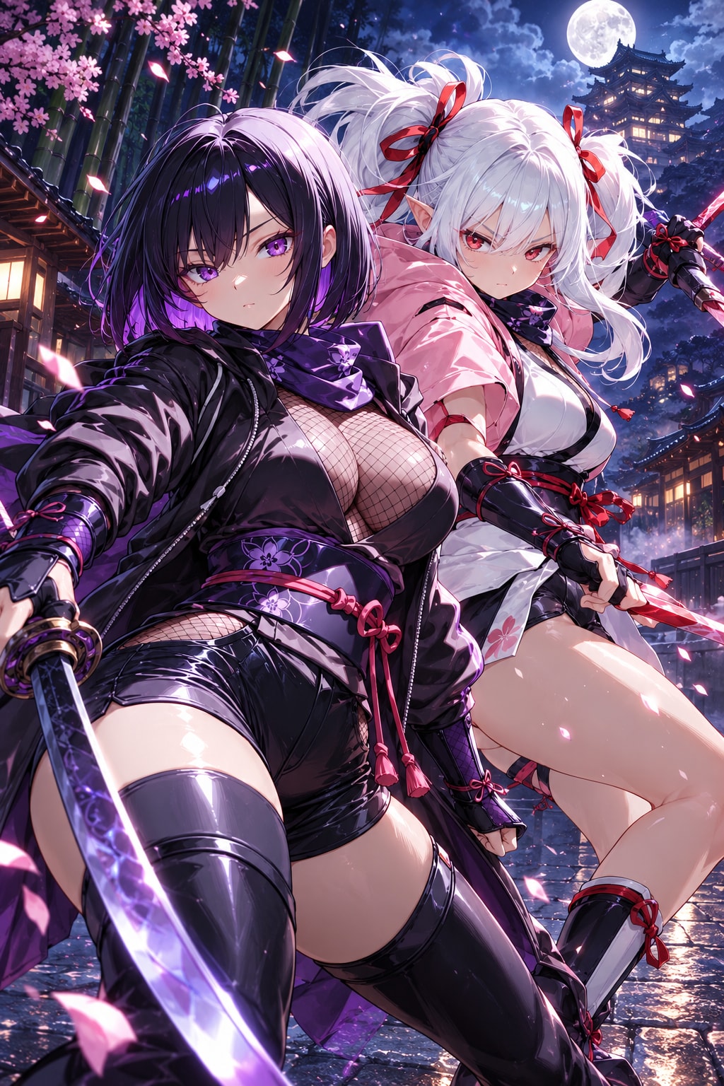 忍者の紫月さんとシロネさん