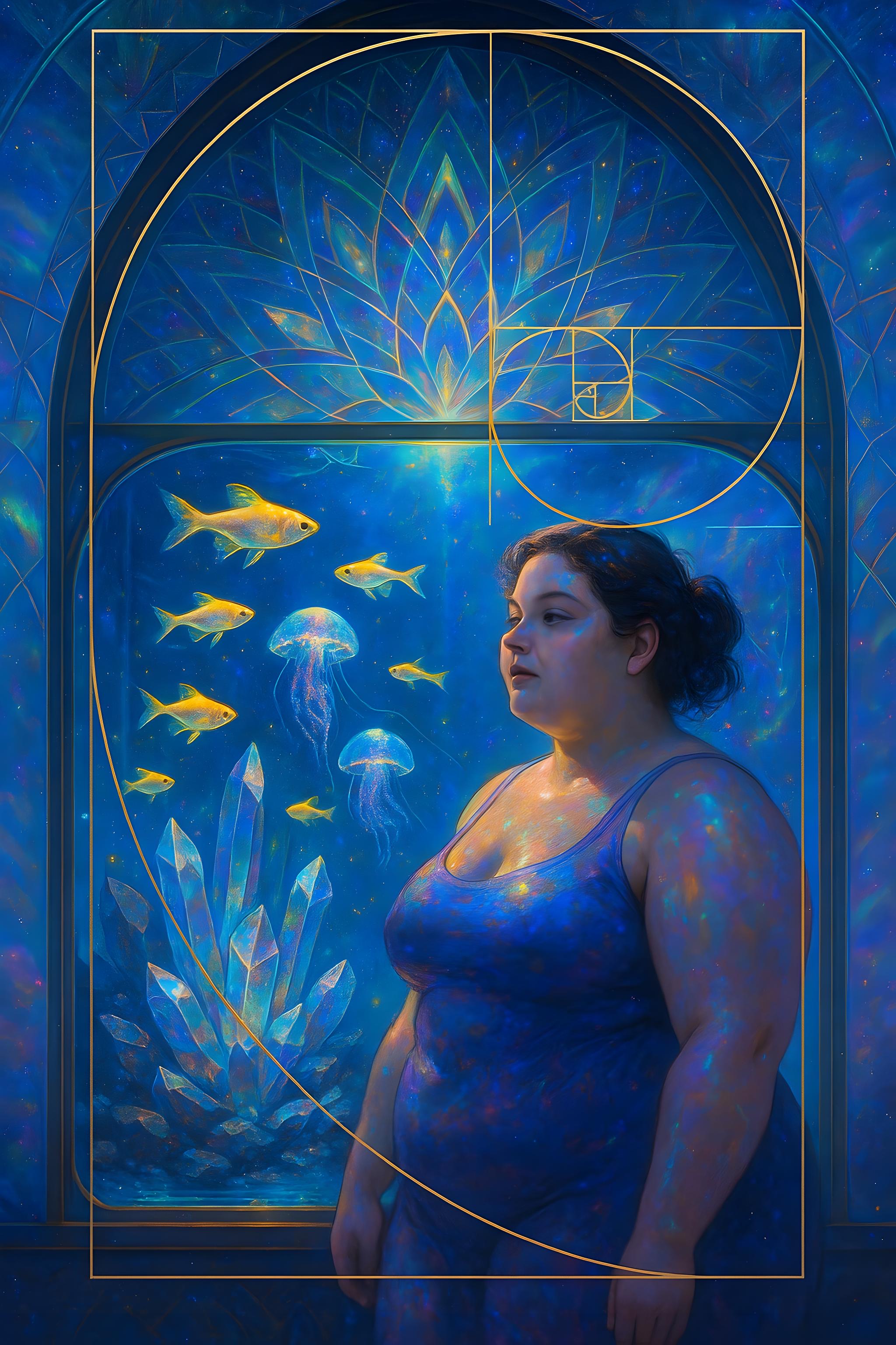 幾何学模様の水槽 | の人気AIイラスト・グラビア