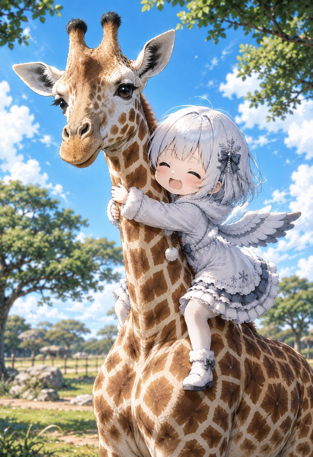 キリンさんとシマちゃん | の人気AIイラスト・グラビア