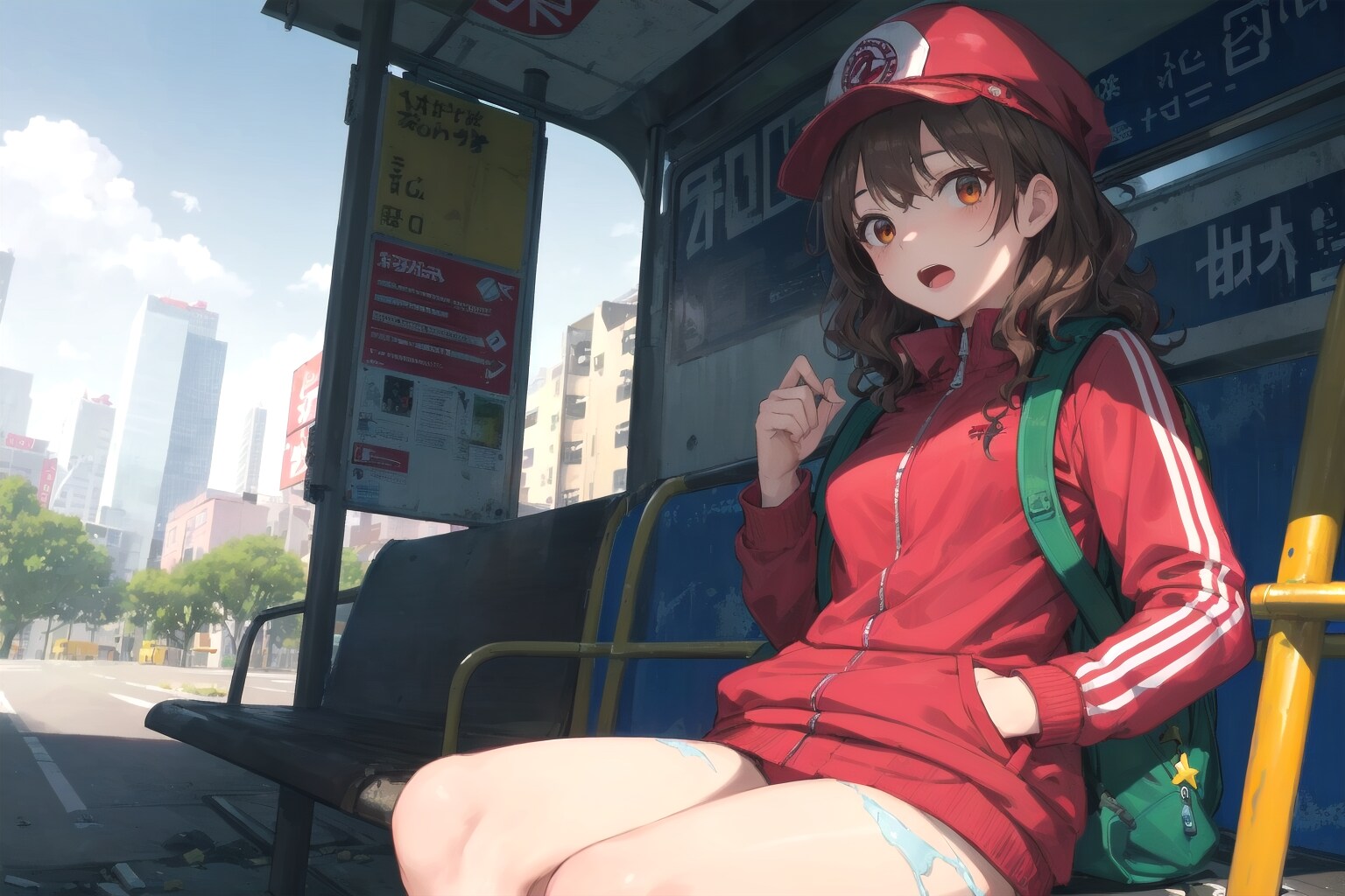 バス停とふわ子