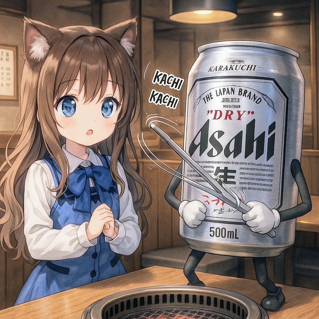 焼肉屋でトングカチカチ