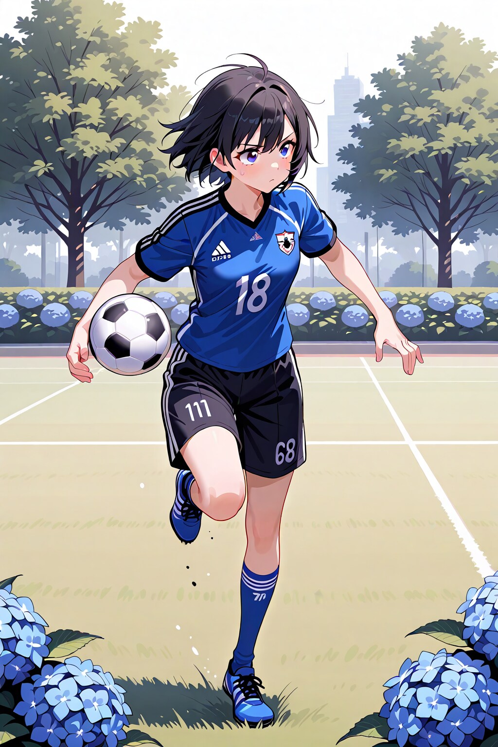 紫陽花サッカー