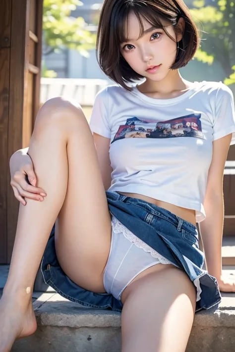 デニムスカートバンチラ