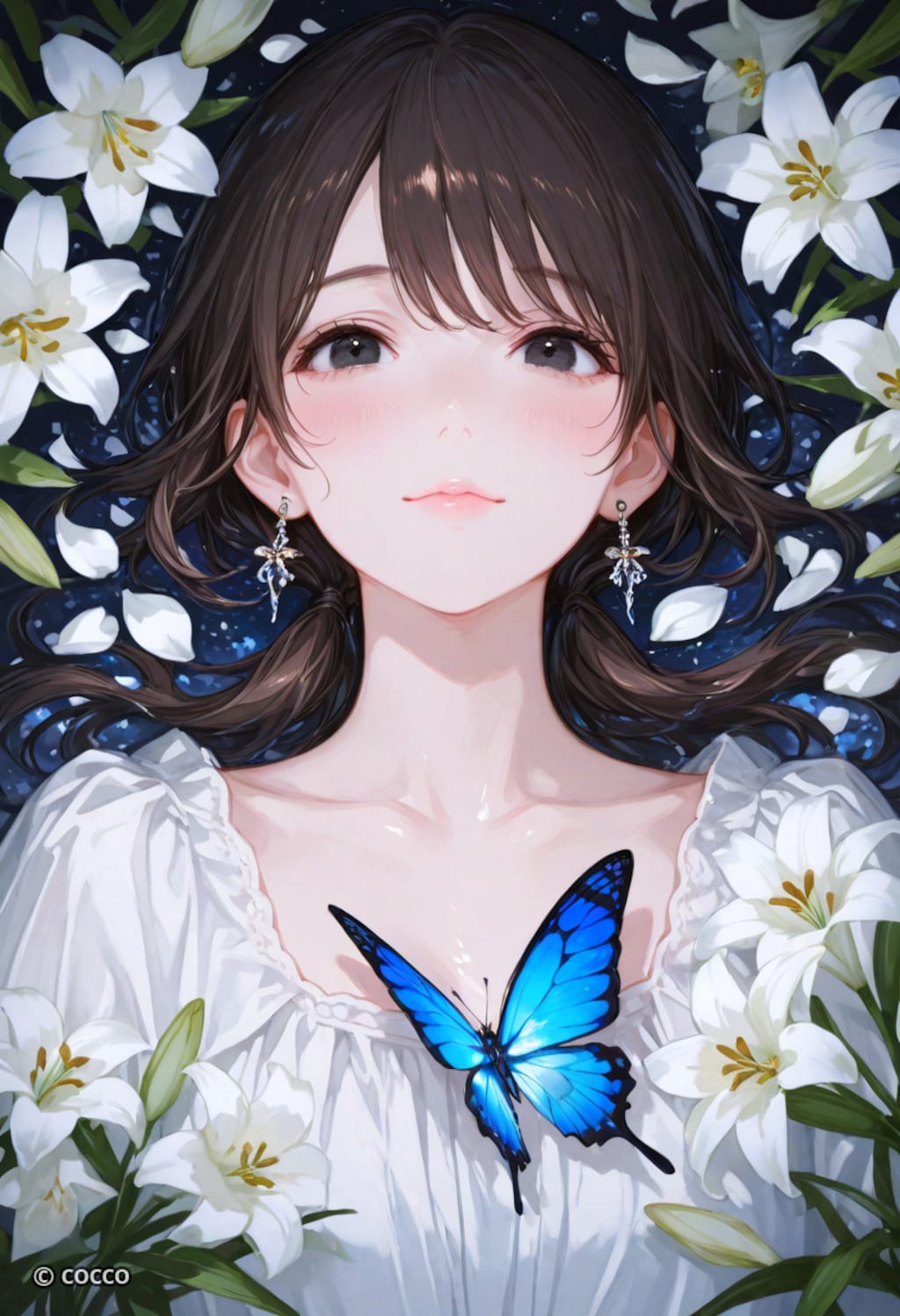 百合と蝶