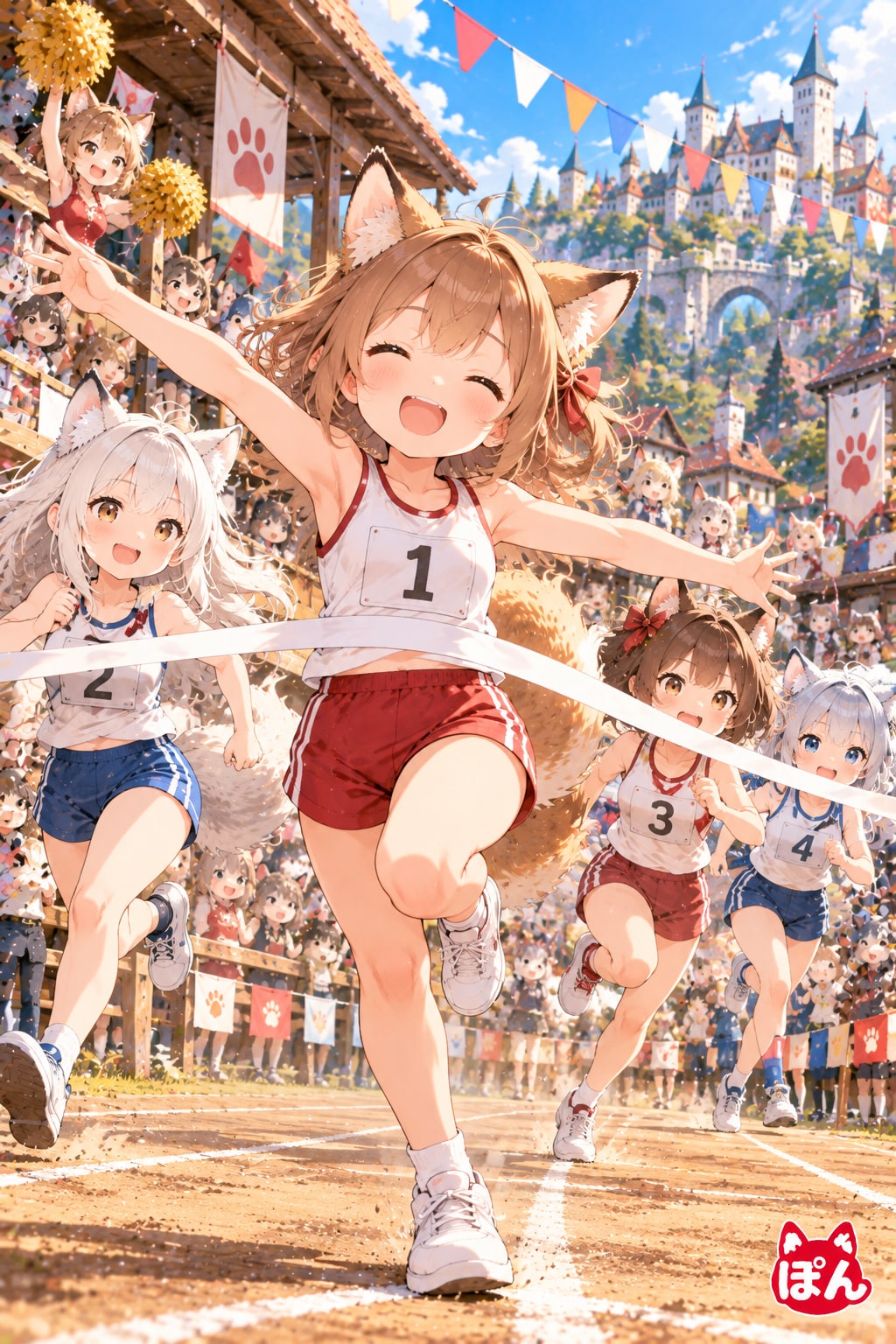 ケモミミ運動会 | の人気AIイラスト・グラビア