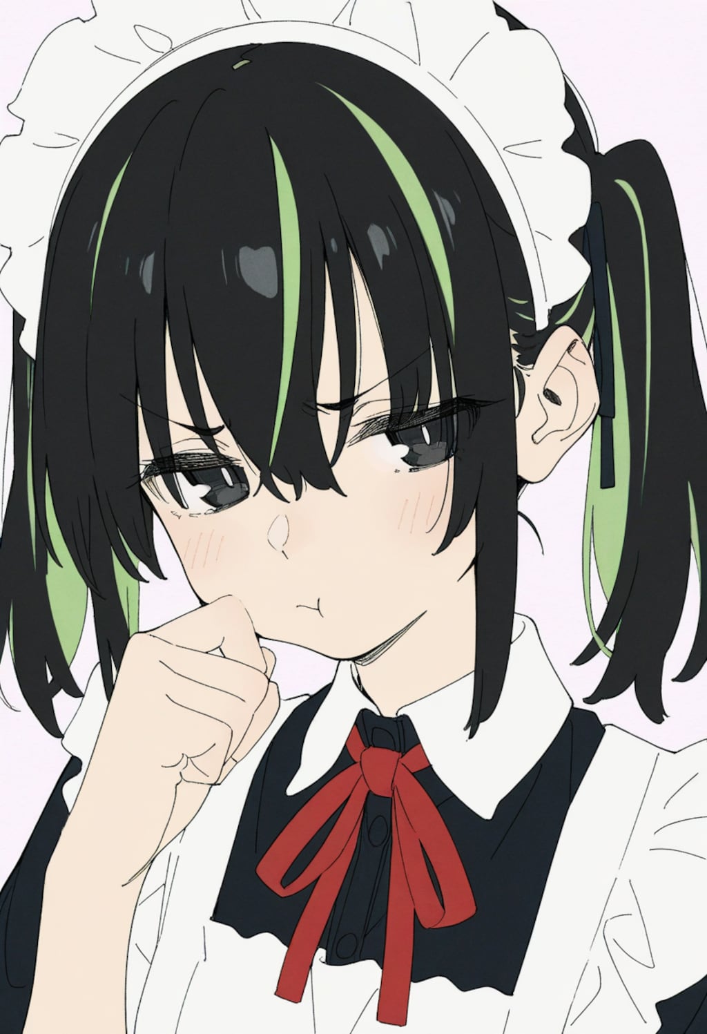 不満げなメイドさん