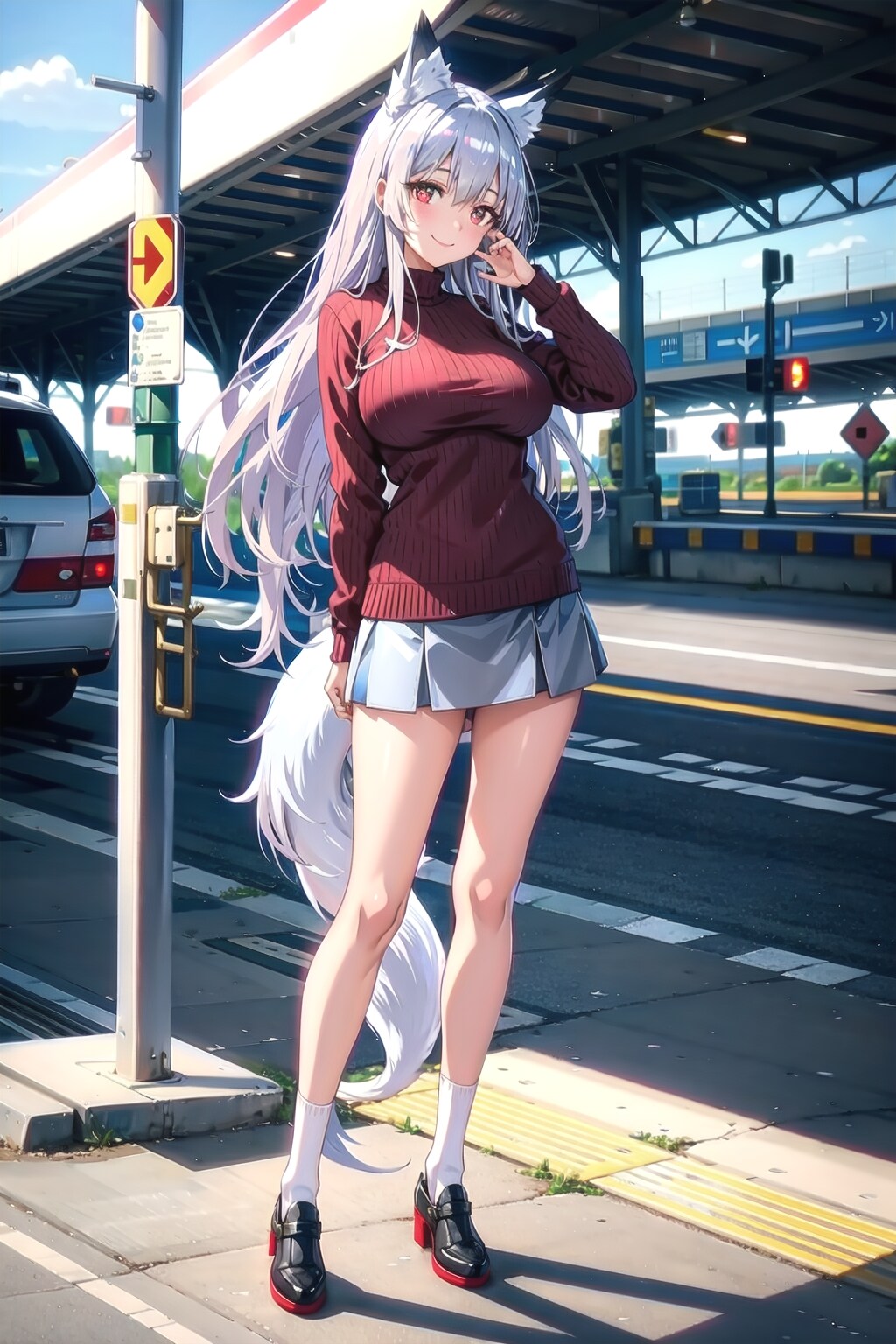 駅のホームで