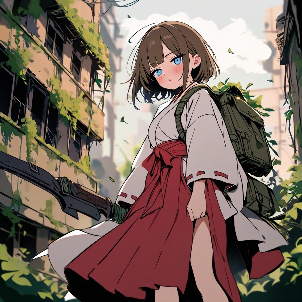 終末巫女さん | の人気AIイラスト・グラビア