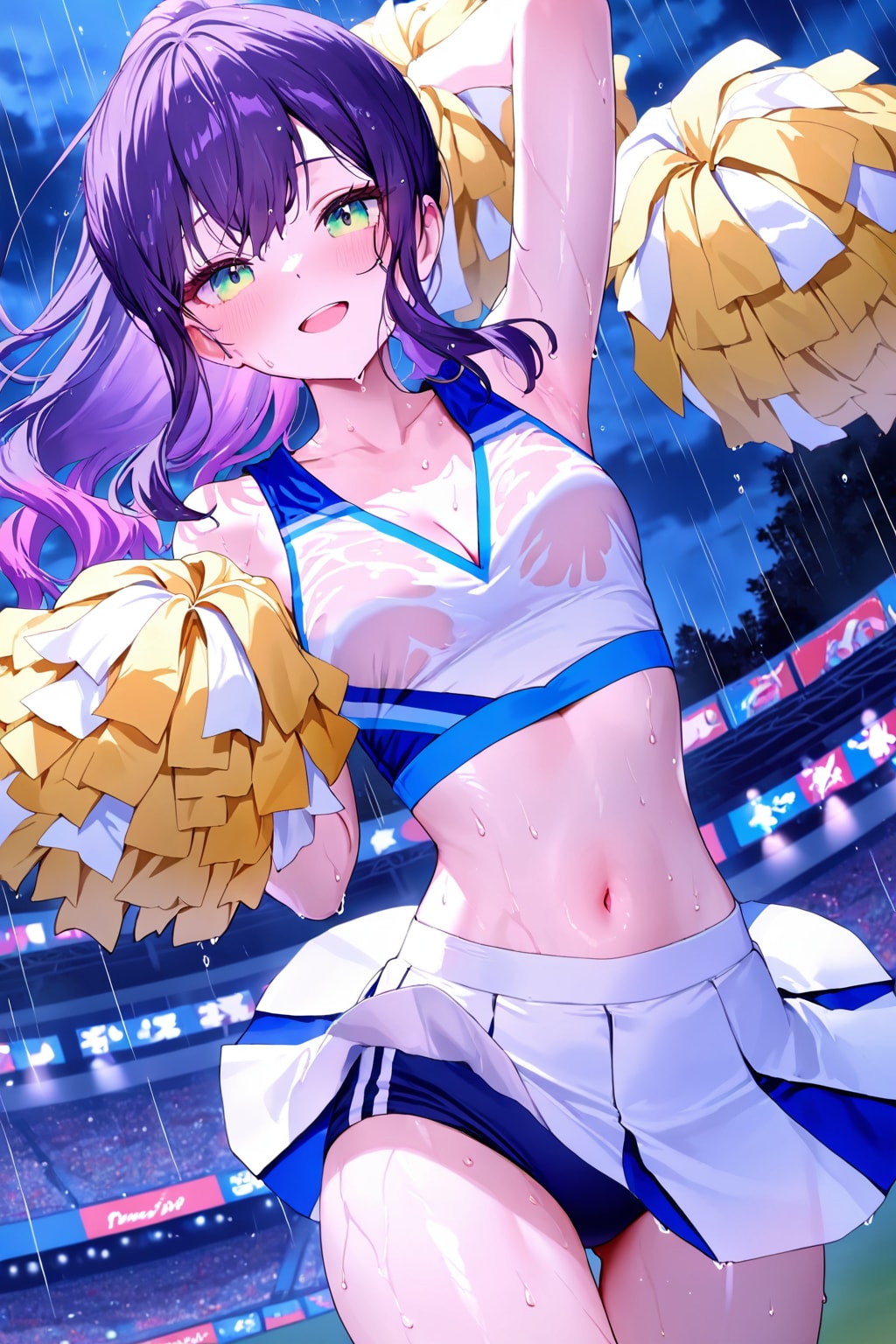 雨の中のパフォーマンス②
